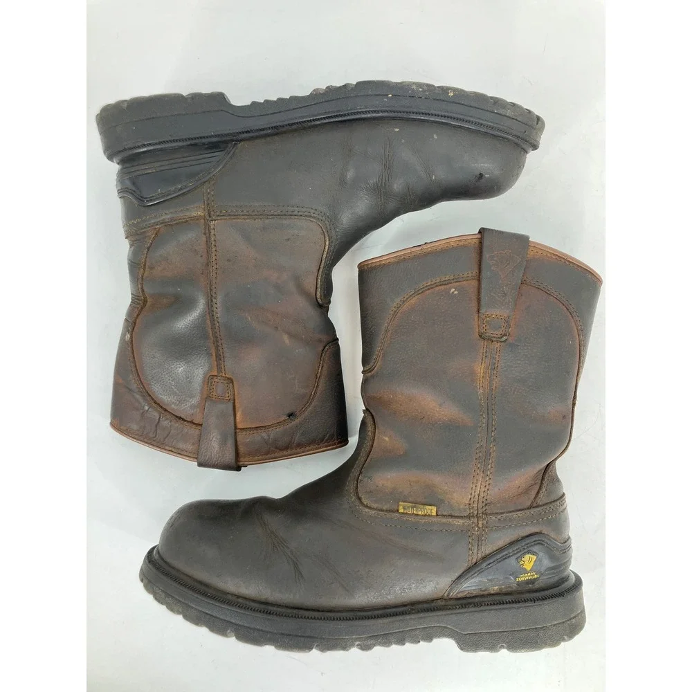 Herman Survivors Work Boots Mens 11 Brown Good Waterproof Leather Safety Toe